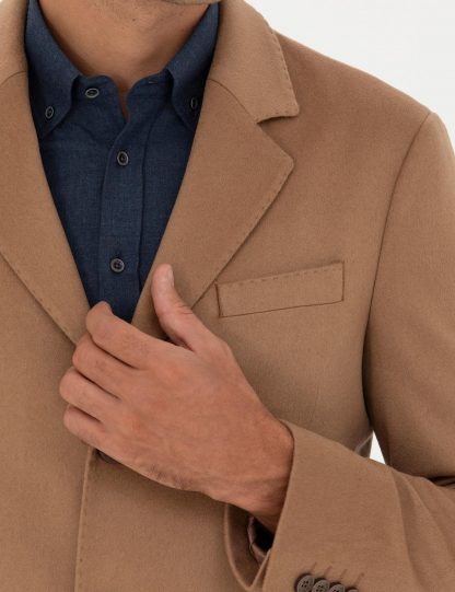 پالتو مردانه اسلیم شتری کاشارل
