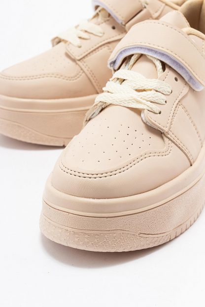 کفش کتانی زنانه بژ Z00011910042