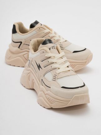 کفش کتانی زنانه بژ Z00011910050