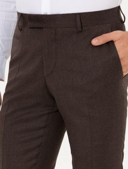 شلوار جین جذب مردانه اسلیم قهوه ای کاشارل