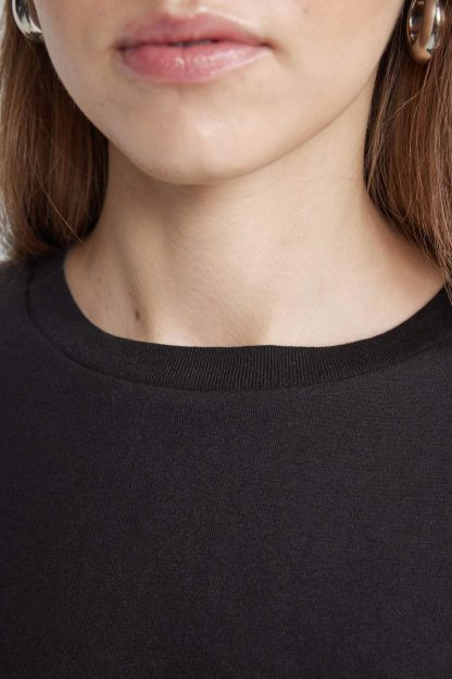 تیشرت زنانه سیاه دفکتو