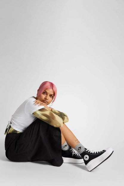 کفش کتانی زنانه مشکی کانورس CHUCK TAYLOR ALL STAR MOV 568497C.001