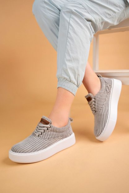 کفش کتانی زنانه خاکستری چکیچ CH173K1220KAT