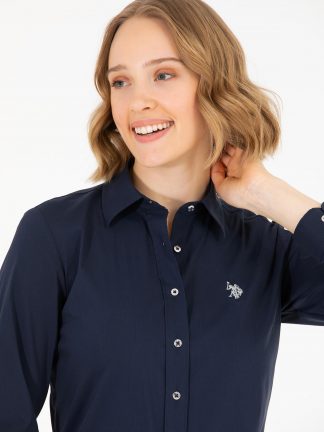 شومیز زنانه سرمه ای یو اس پولو