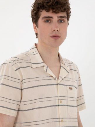 پیراهن مردانه کرم یو اس پولو