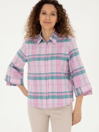 شومیز زنانه صورتی یو اس پولو