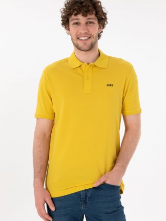 پولوشرت مردانه زرد تیره یو اس پولو