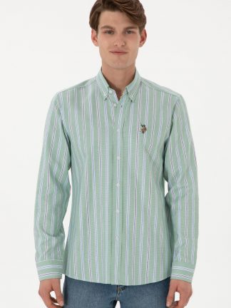 پیراهن مردانه سبز یو اس پولو