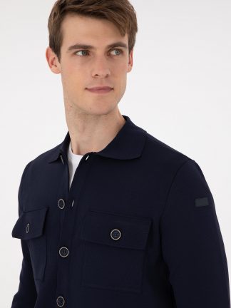 ژاکت مردانه سرمه ای یو اس پولو