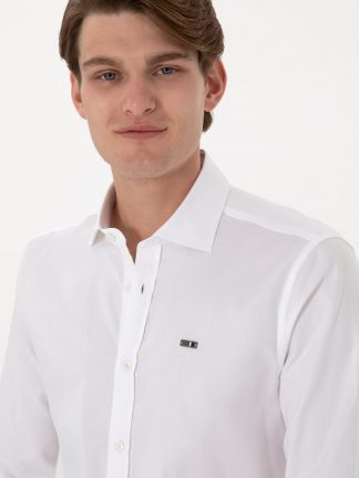 پیراهن مردانه سفید یو اس پولو