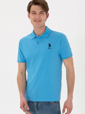 پولوشرت مردانه آبی فیروزه ای یو اس پولو