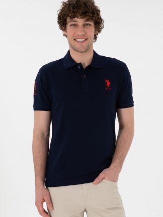 پولوشرت مردانه سرمه ای یو اس پولو