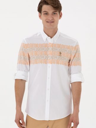 پیراهن مردانه شتری یو اس پولو