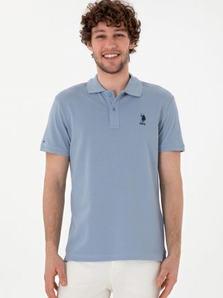 پولوشرت مردانه آبی یو اس پولو
