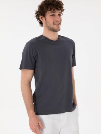 تی شرت مردانه خاکستری تیره یو اس پولو