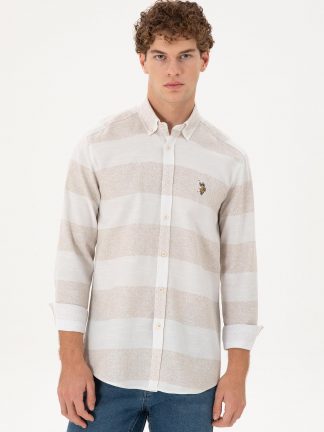 پیراهن مردانه طوسی یو اس پولو