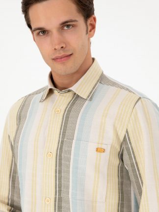 پیراهن مردانه خاکی روشن یو اس پولو