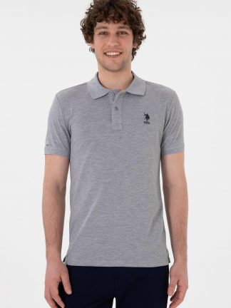 پولوشرت مردانه خاکی ملانژ یو اس پولو