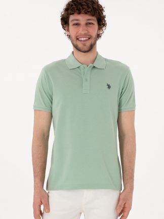 پولوشرت مردانه آبی فیروزه ای یو اس پولو