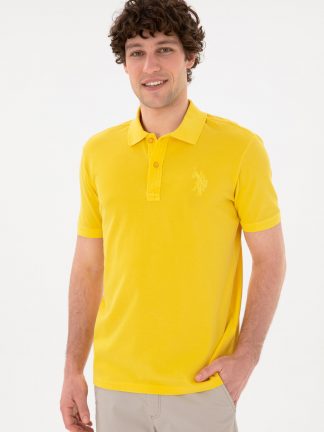 پولوشرت مردانه زرد یو اس پولو