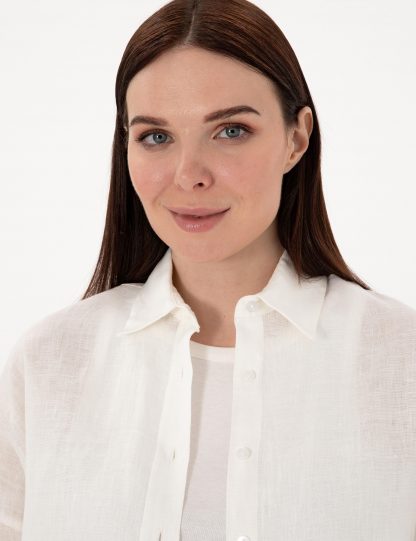 شومیز زنانه سفید پیرکاردین
