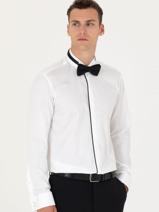 پیراهن رسمی مردانه سفید پیرکاردین