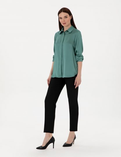 شومیز زنانه سبز پیرکاردین