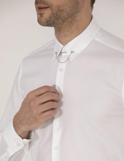 پیراهن رسمی مردانه سفید پیرکاردین