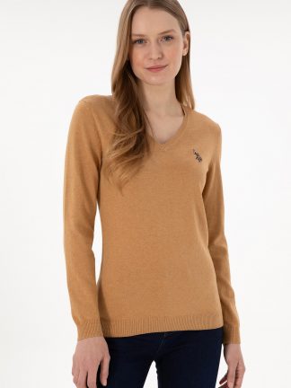 پلیور زنانه شتری یو اس پولو