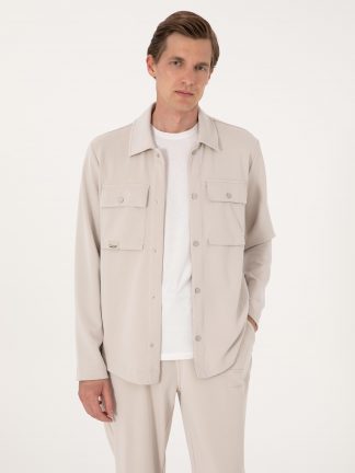 پیراهن مردانه طوسی پیرکاردین