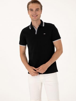 پولوشرت مردانه مشکی یو اس پولو