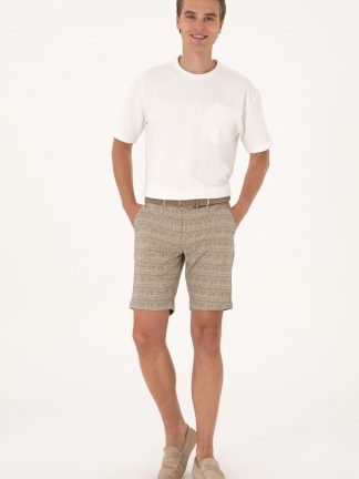 شلوارک مردانه خاکی تیره یو اس پولو