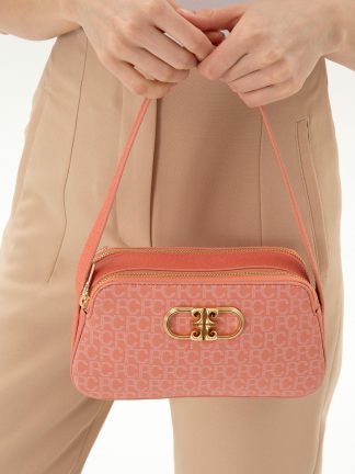 کیف دوشی زنانه مرجانی پیرکاردین