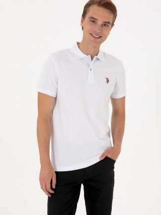 پولوشرت مردانه سفید یو اس پولو