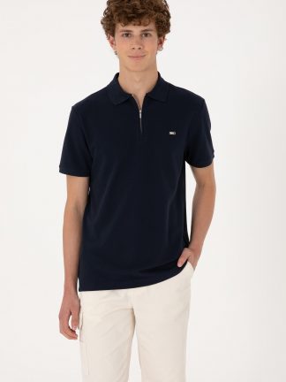 پولوشرت مردانه سرمه ای یو اس پولو