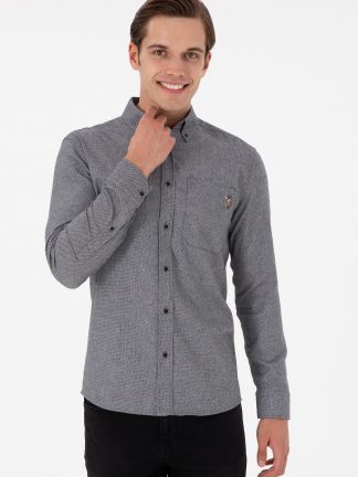 پیراهن مردانه سرمه ای یو اس پولو