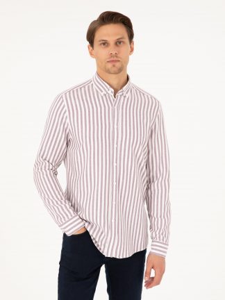 پیراهن مردانه ارغوانی پیرکاردین