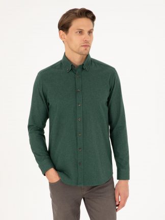 پیراهن مردانه سبز پیرکاردین