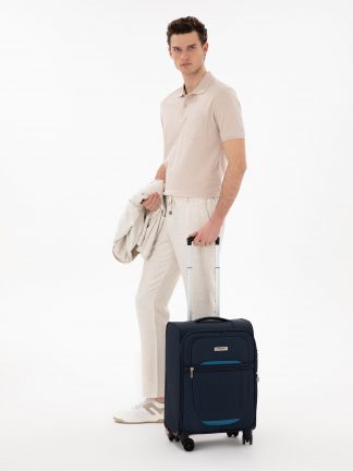 چمدان مسافرتی مردانه سرمه ای پیرکاردین