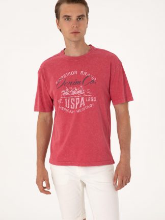 تی شرت مردانه آلبالویی یو اس پولو