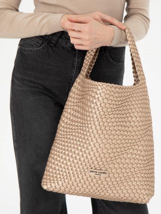 کیف دستی زنانه طلایی پیرکاردین