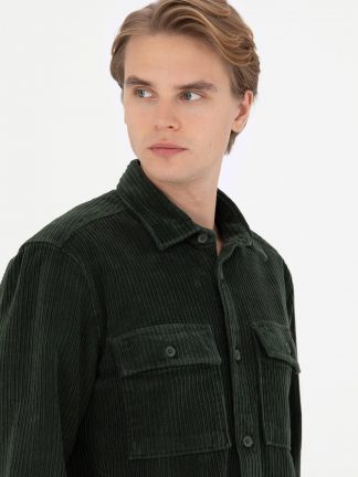 پیراهن مردانه سبز یو اس پولو