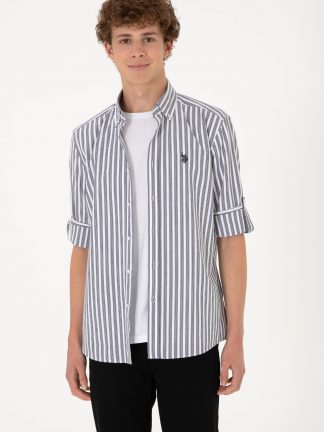 پیراهن مردانه سرمه ای یو اس پولو