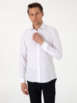 پیراهن مردانه سفید پیرکاردین