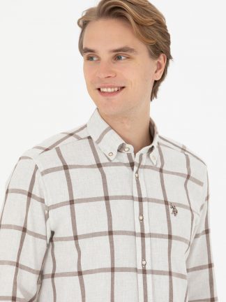 پیراهن مردانه طوسی یو اس پولو