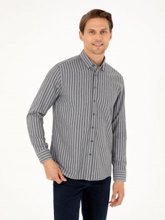 پیراهن مردانه خاکستری پیرکاردین