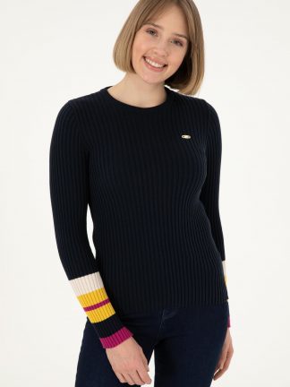 پلیور زنانه سرمه ای یو اس پولو