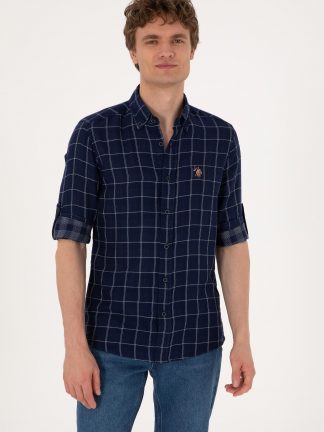 پیراهن مردانه سرمه ای یو اس پولو