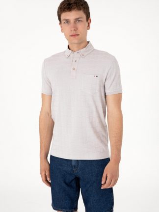 پولوشرت مردانه خاکستری روشن یو اس پولو