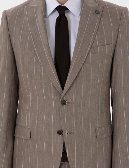 کت و شلوار مردانه قهوه ای روشن پیرکاردین